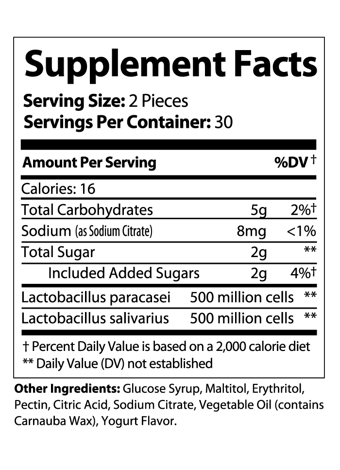 probiotic gummies - supplements facts